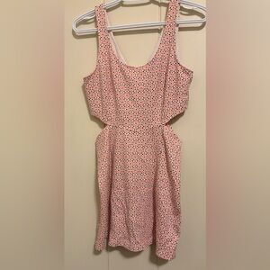 Floral Pink and White Dress